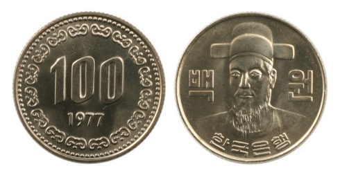 1977년도 100원