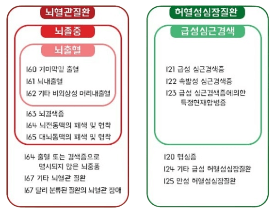 뇌혈관 허혈성심장질환 보장범위