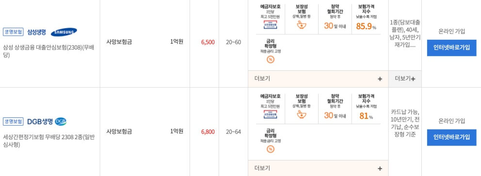 보험다모아 정기보험